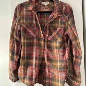 Pink Rose Plaid Shirt